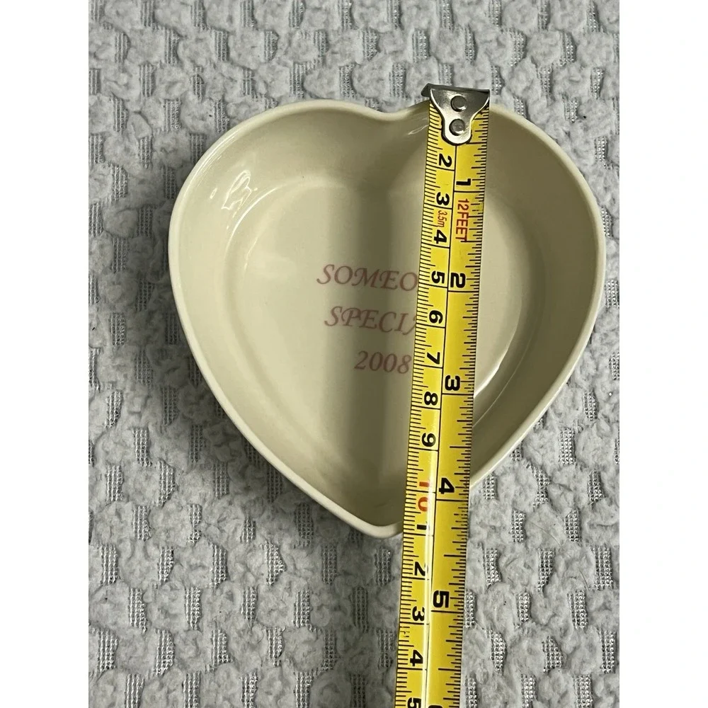 BELLEEK Primrose Heart Shaped Trinket Box Shamrock Yellow Rose Porcelain Jewelry